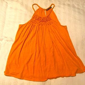 Cable and Gauge size medium corded tank top yellow/orange